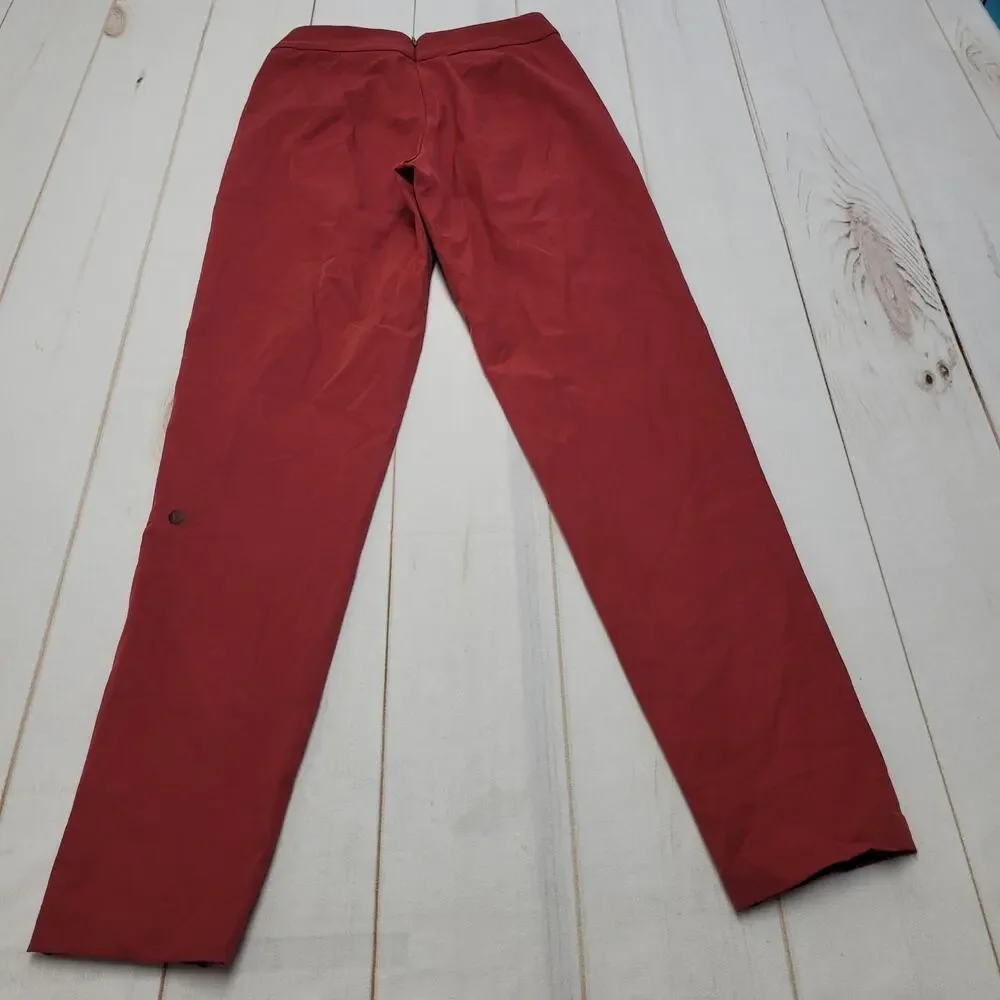 Lululemon Lab Nai trouser high rise tapered seamed red pants 6